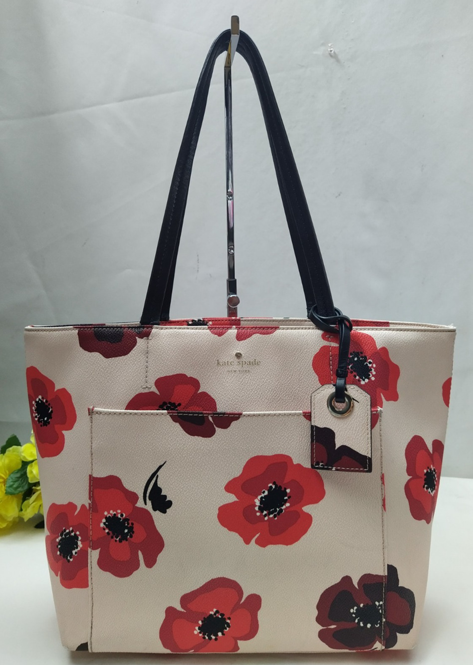 Kate Spade New York Multicolor Leather Floral Double Handles Tote Bag